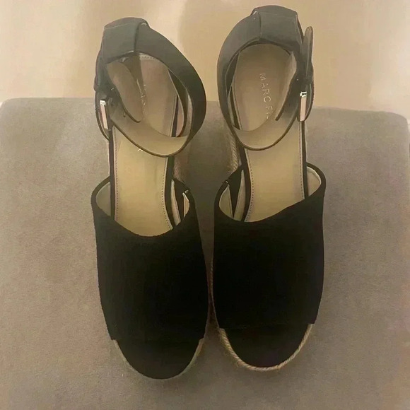 Marc Fisher black suede and leather espadrilles Size 8.5 Excellent condition - Picture 10 of 13